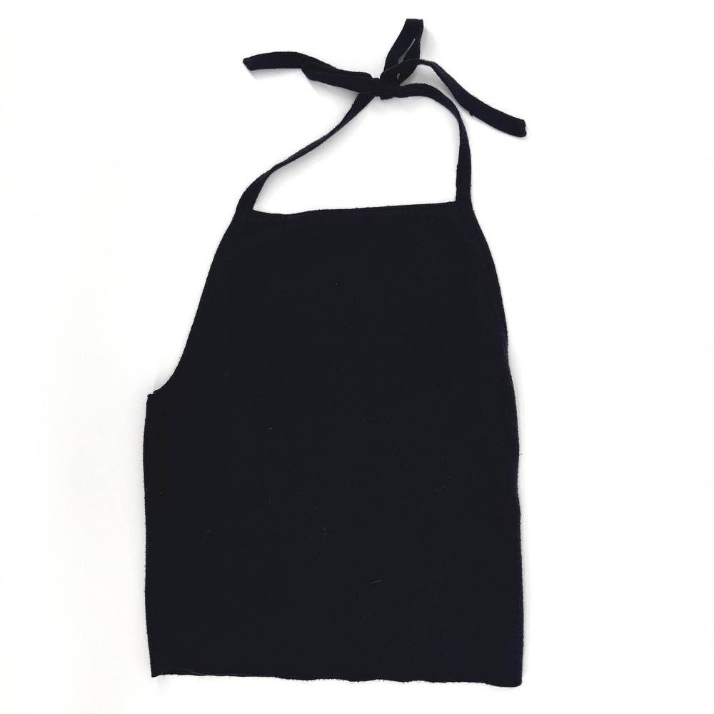 Brandy Melville Halter Top Womens Navy Blue Knit Square Neck Y2K Coquette Indie